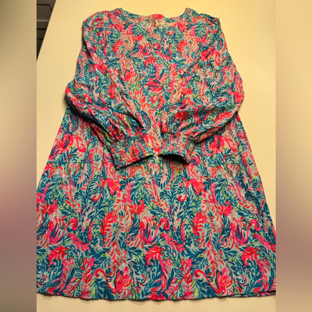 Lilly Pulitzer red and turquoise blue dress